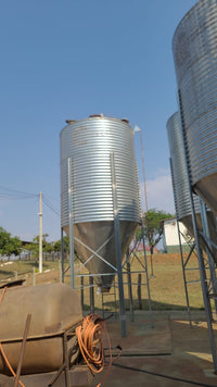 Silo Armazenador Galvanizado 3 Anéis 6 Pés Capacidade Até 20 TON