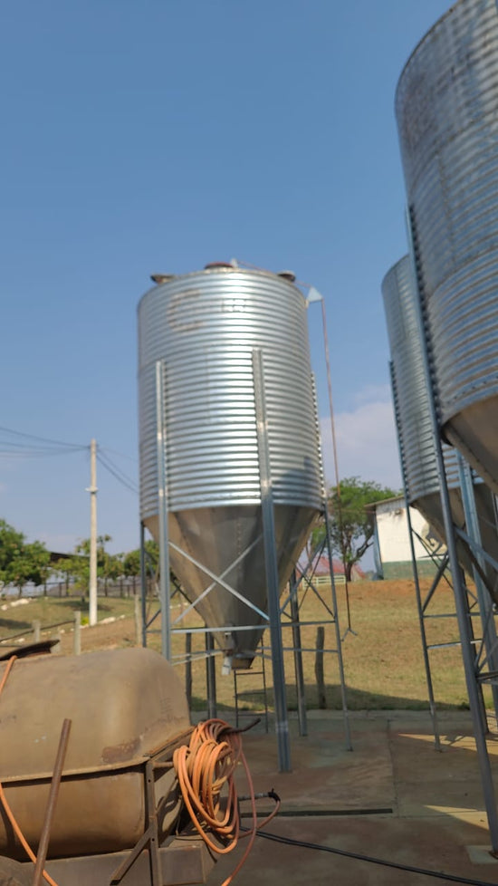Silo Armazenador Galvanizado 3 Anéis 6 Pés Capacidade Até 20 TON