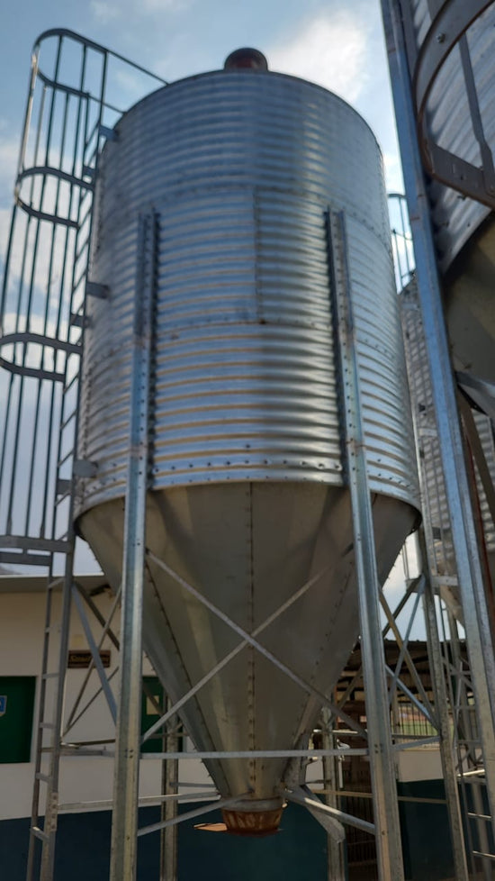 Silo Armazenador Galvanizado 6 Pés Capacidade Até 8 TON